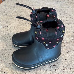 Cat and Jack Kids Starry Black Boots sz 8 toddler